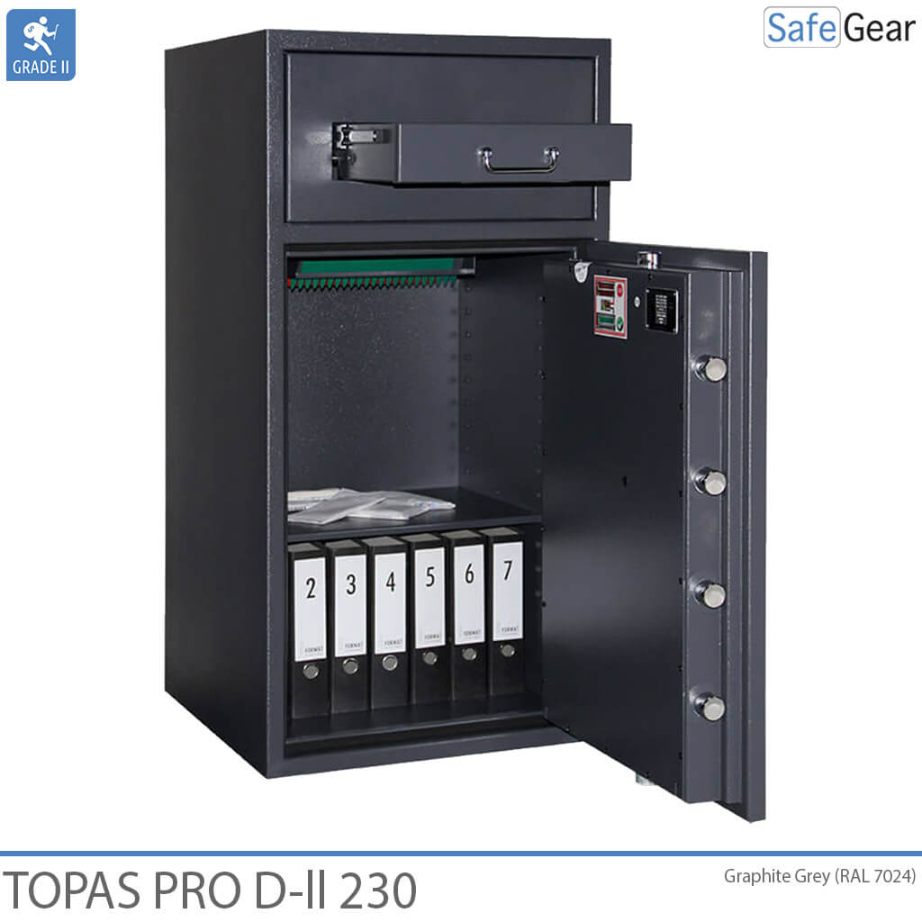 Topas Pro D-II 230 Deposit Safe (229 L) - Burglary Test D-II - Key Lock