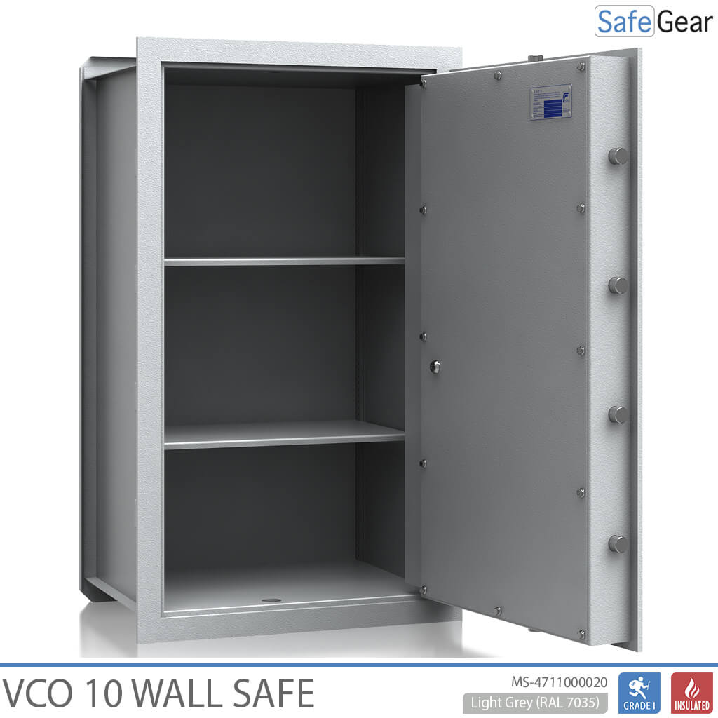 VCO 10 Wandtresor (139 L) – Einbruchschutz Klasse 1 – Hellgrau – Codeschloss