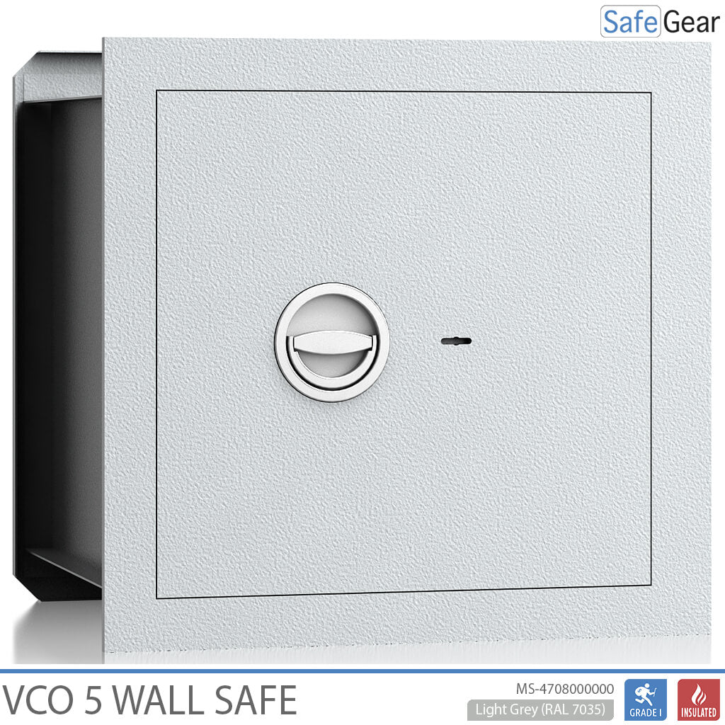 VCO 5 Wandtresor (43 L) – Einbruchschutz Klasse 1 – Hellgrau – Codeschloss
