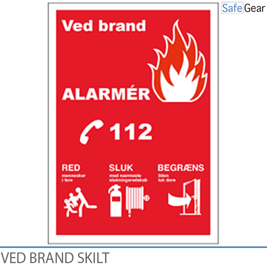 Im Brandfall – Schild – 210 x 297mm – selbstklebende Vinylfolie