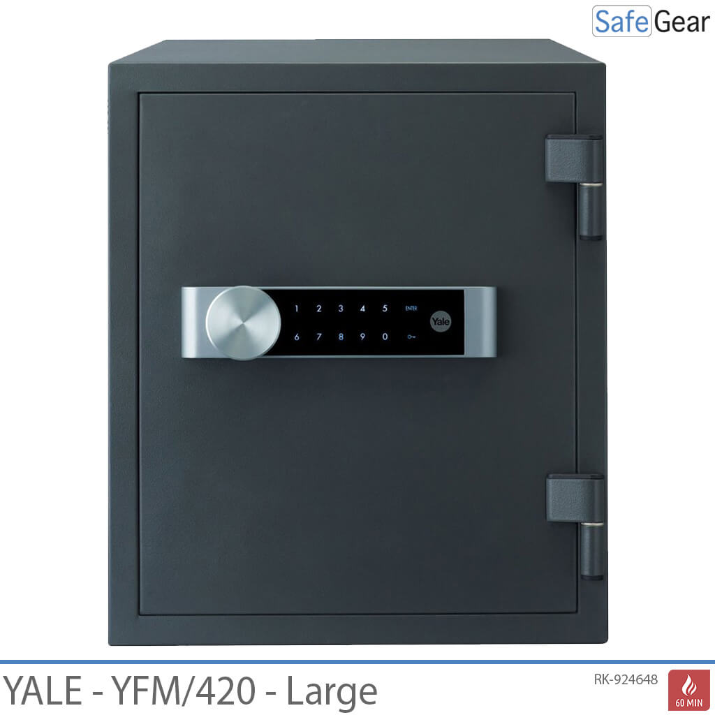 Yale Fire Safe Medium Pengeskab - Elektronisk Kodelås - Lukket